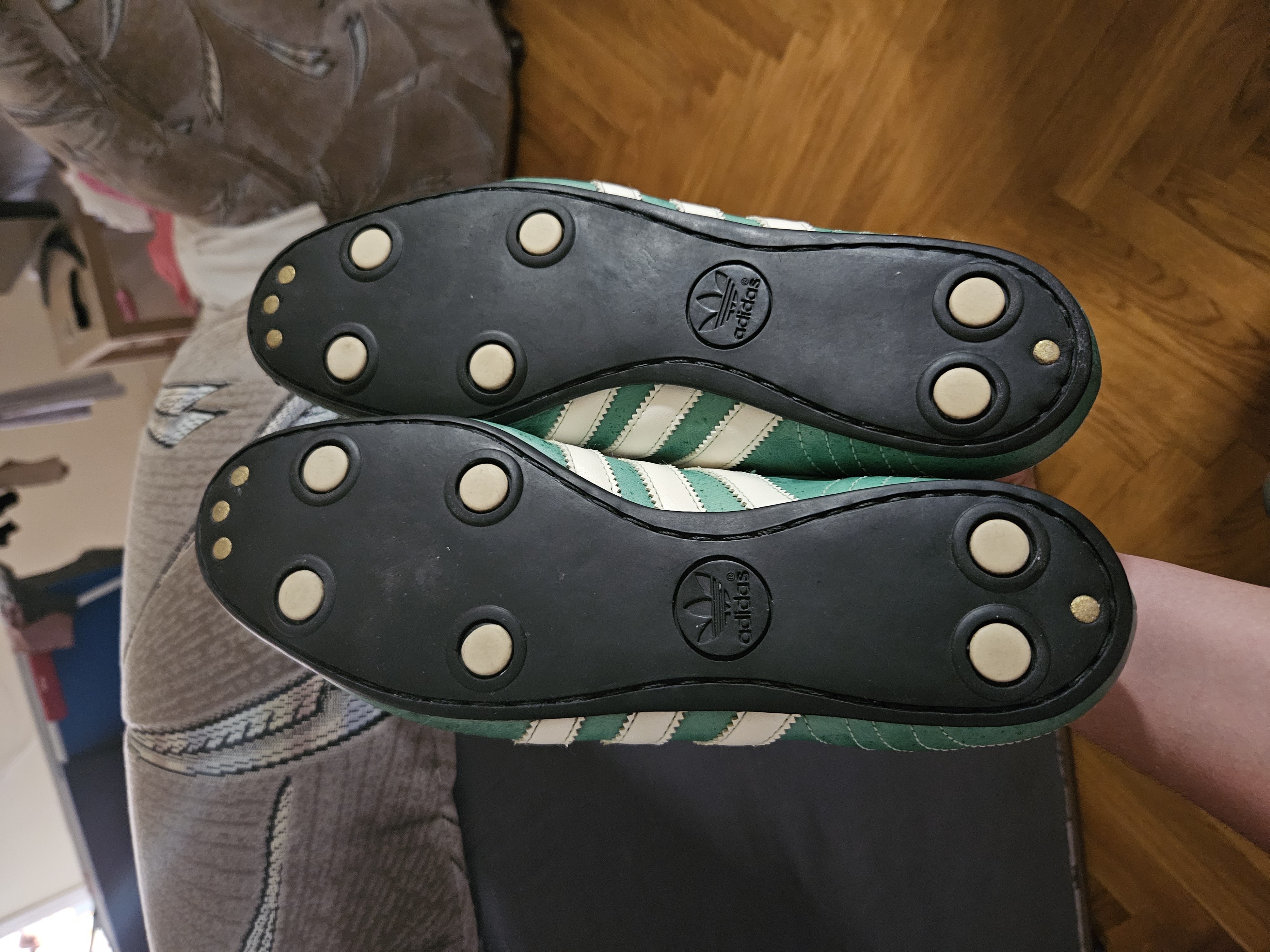 adidas gazelle silver green womens Vintage Adidas Gerd Muller Sneakers US 7 – dla dushy